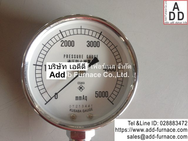 Kusaba Pressure Gauge 0~500mmAq(6)